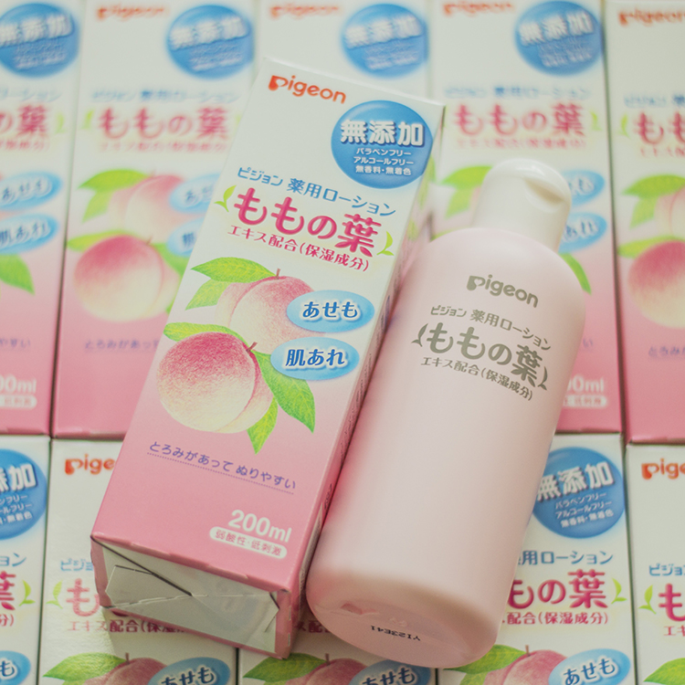 日本进口【日本贝亲桃子水】 婴儿爽身露保湿防痱子粉液体爽身粉桃叶