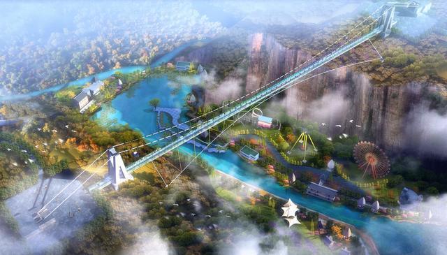 【景点简介】樵坪山迎龙峡3d玻璃桥是重庆首座全景式