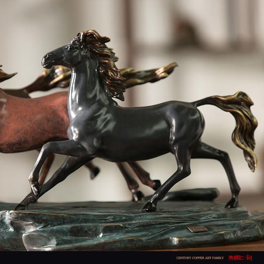 朱炳仁铜   乾隆八骏奔腾  新品家居艺术品 铜摆件  马摆件 商品图1