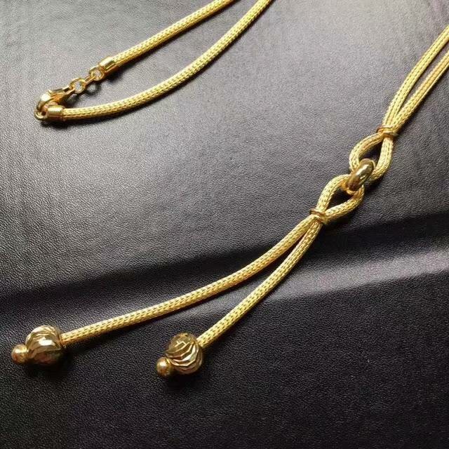 绳结纯银项链