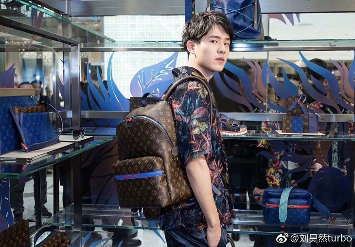 apollo双肩刘昊然同款背包ins超火书包老花2018ss春夏新款双肩背包