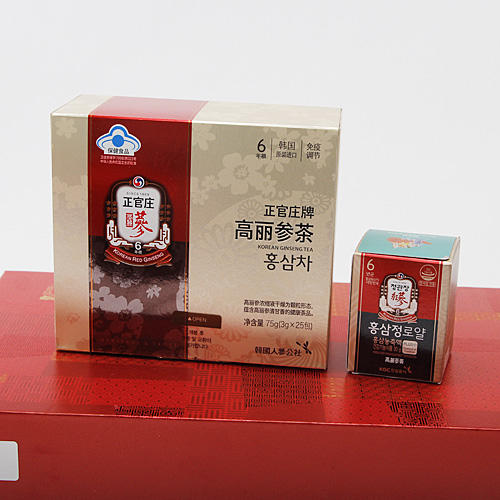 正官庄韩国高丽参6年根浓缩液正宗滋补人参礼盒25包+高丽参膏 30g A23 商品图1