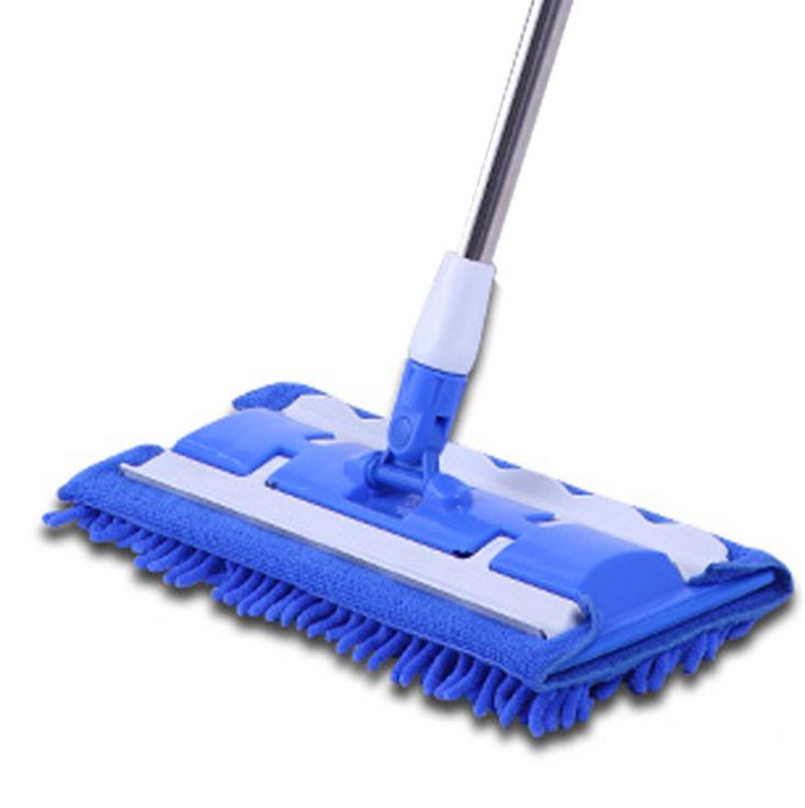 【居家日用】创意不锈钢多功能雪尼尔拖把 木地板懒人夹板拖把 平板