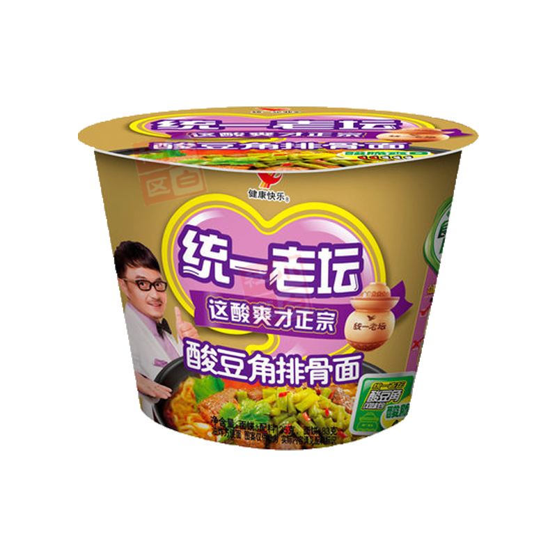 统一老坛酸豆角排骨面