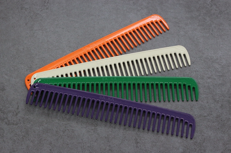 日本沙卡k-9t专业剪发梳子saka裁发梳专业中长发修剪干发全宽齿