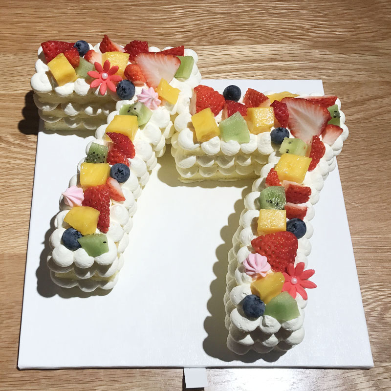 ins无糖数字裸蛋糕