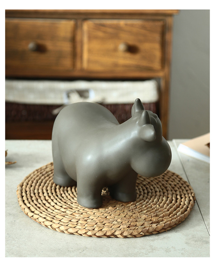 家居摆件创意陶瓷卡通牛工艺装饰品摆件家居茶具茶宠日式电视背景