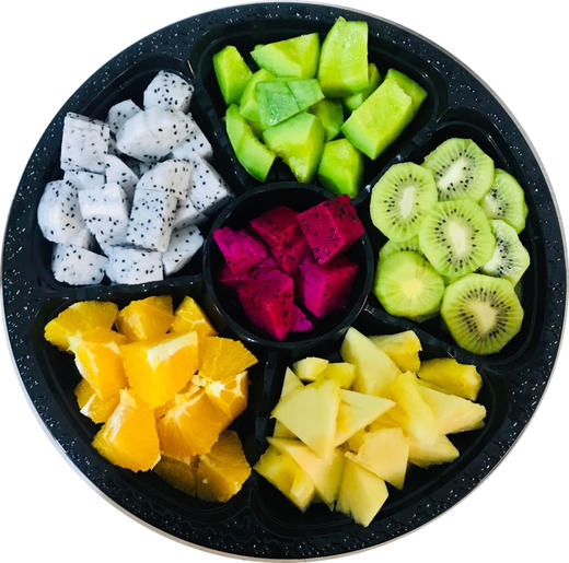 【六分格】高级水果拼盘 直径33.5CM 商品图1