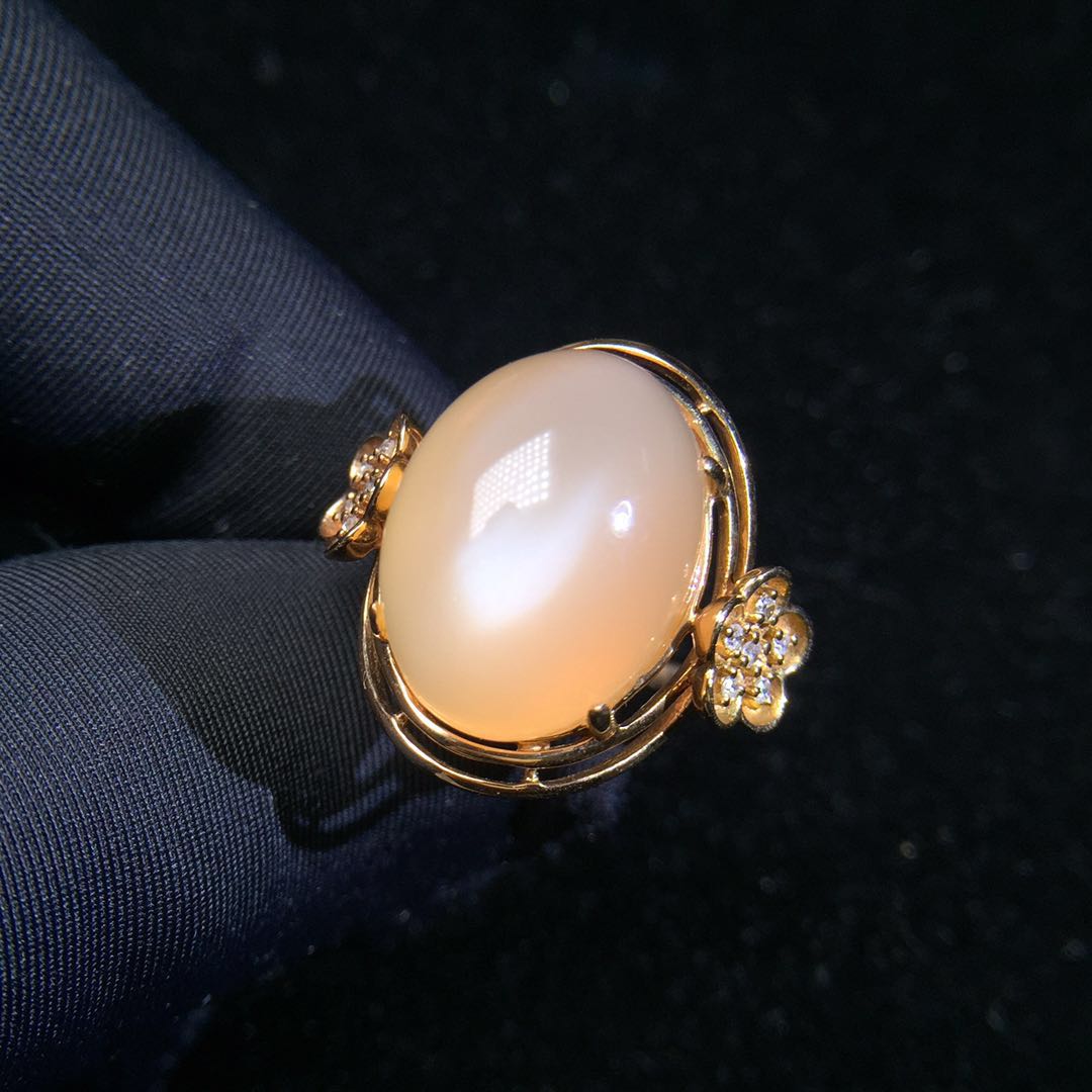 【55607】橙月光石戒指