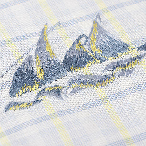 罗莱家纺蓝色格子刺绣四件套100%棉 礼盒 TY5996 C21 商品图4