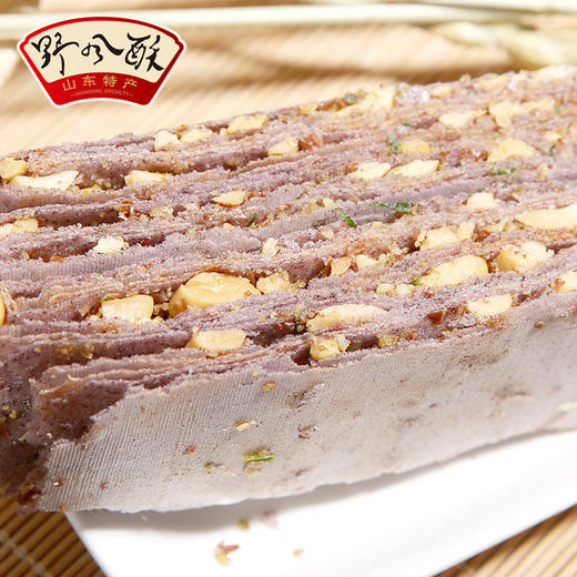 野风酥山东特产香酥煎饼120g盒装薄脆咸手工杂粮花生夹心加馅掉渣 商品图2