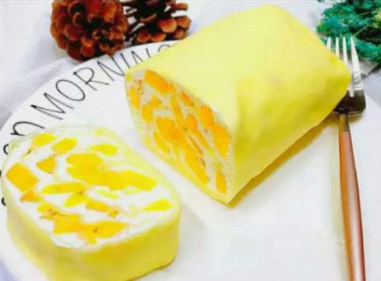 网红芒果毛巾卷