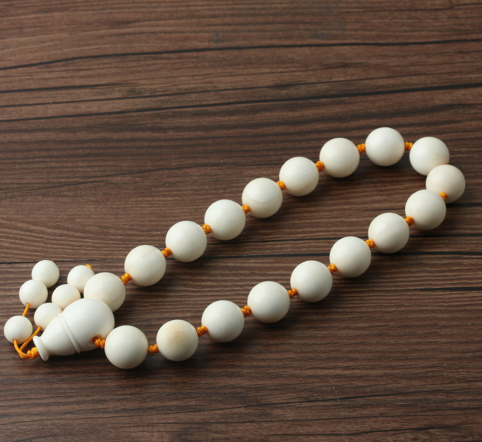 【46332】猛犸象牙十八籽念珠手持珠