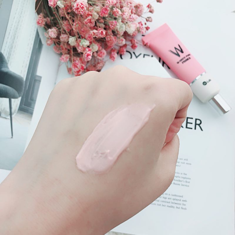 韩国w.lab隔离霜 wlab粉色妆前乳隐形毛孔细纹
