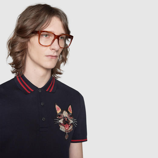 古骑 纯高端 级精品!波士顿 bosco 刺绣拼色polo tx214