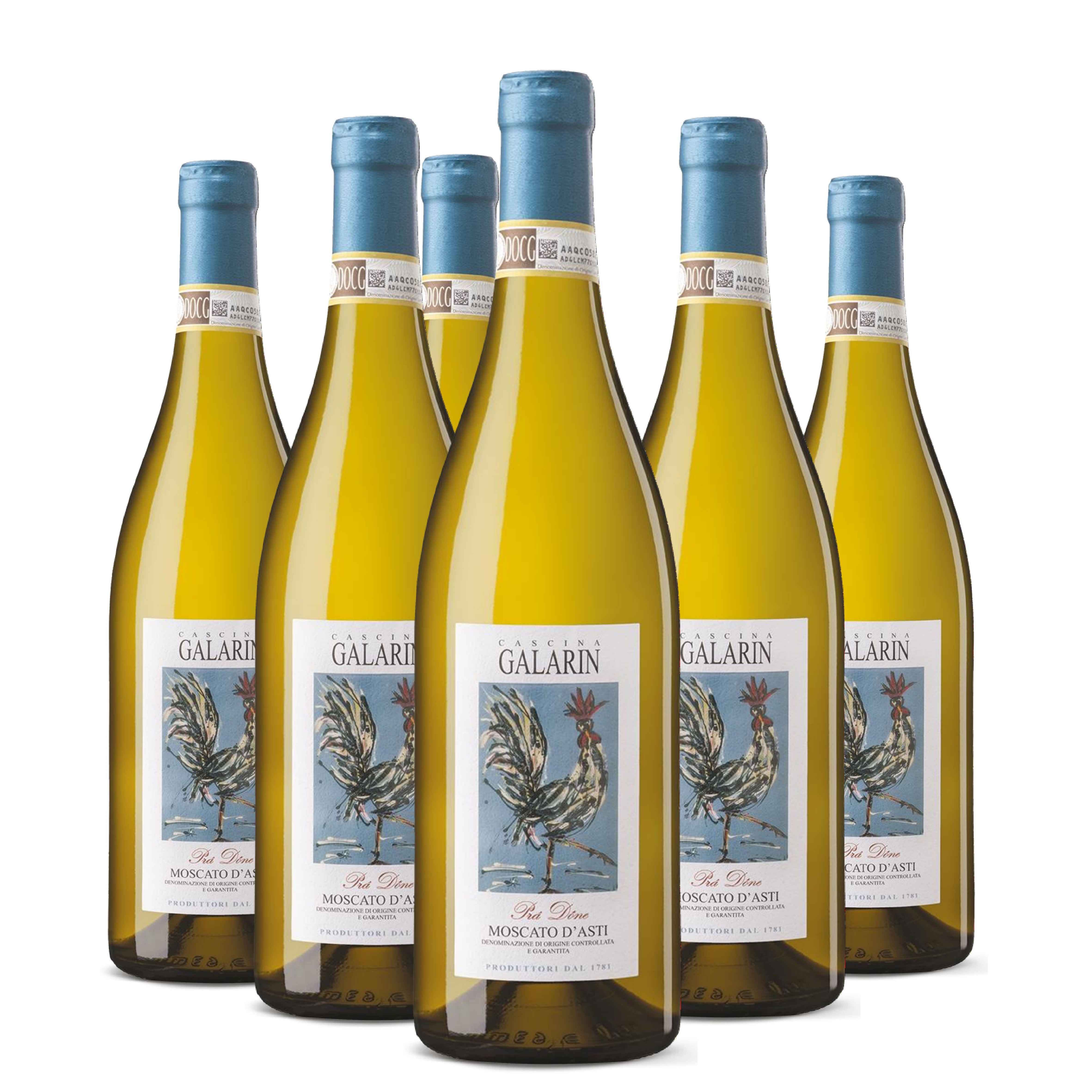 六支格伦林莫斯卡托阿斯蒂甜白低泡葡萄酒moscato dasti docg pra