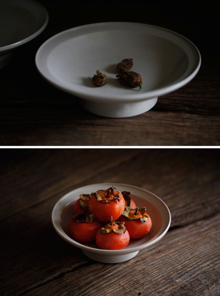 摆上几枚小柿子,秋意浓浓,心生喜爱!