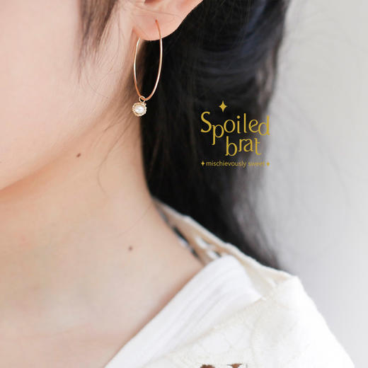 SpoiledBart Jewelry 珍珠麻花耳圈 商品图3