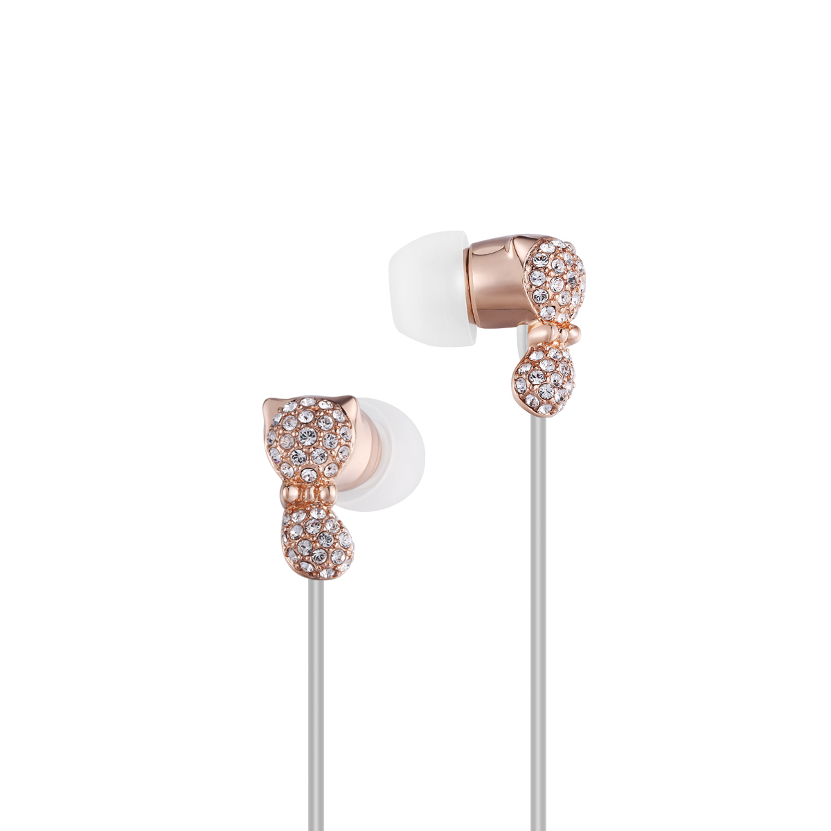 mixx 时尚玫瑰金系列-富贵猫 苹果安卓通用全立体耳机 时尚潮流