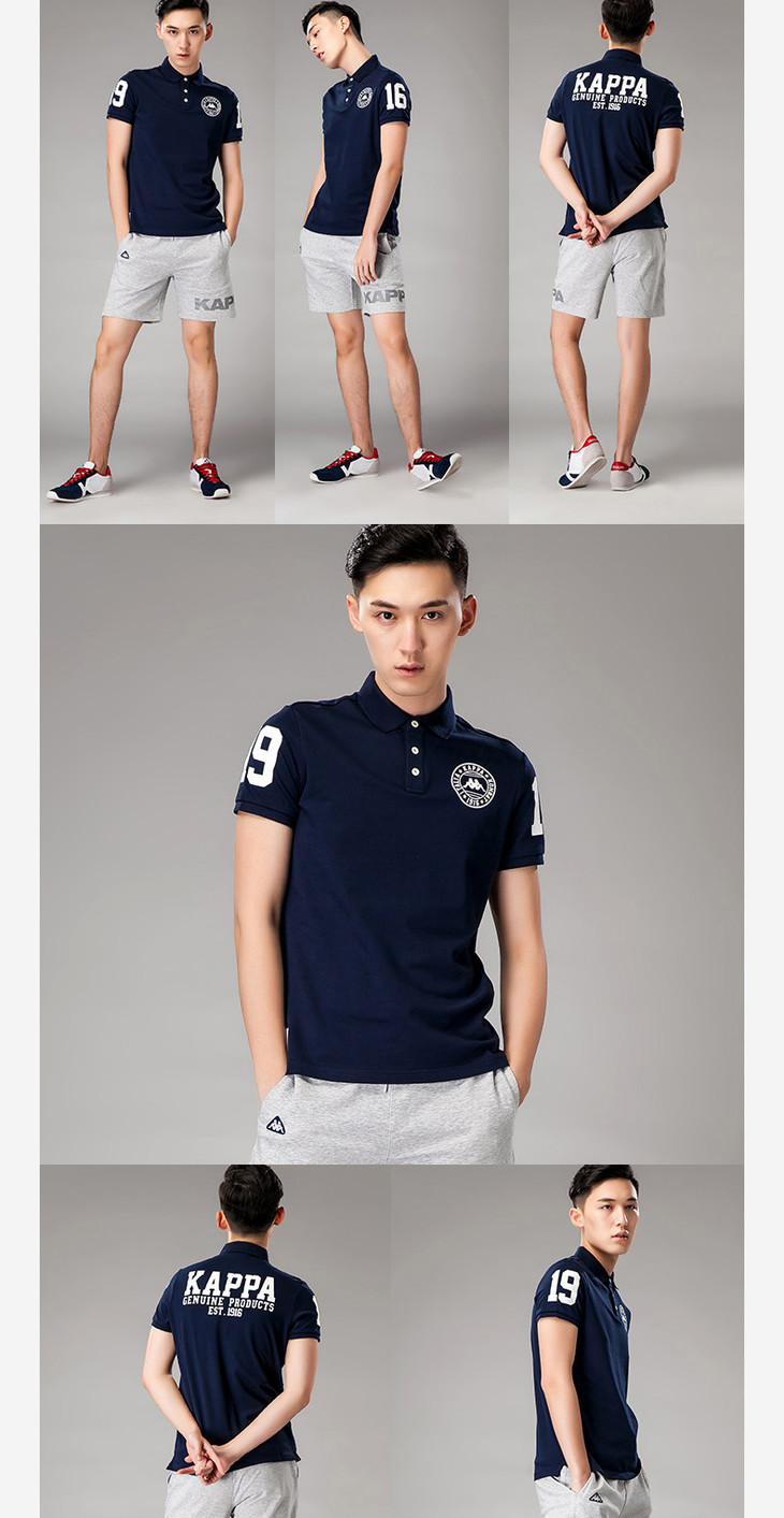 【kappa】kappa/背靠背卡帕夏季男上衣t恤透气翻领短袖套头polo衫