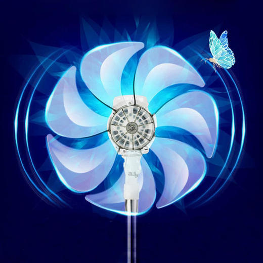 【儿童落地扇】菲米兔/优菲特fs1288落地扇家用立式7叶仿生天空蓝