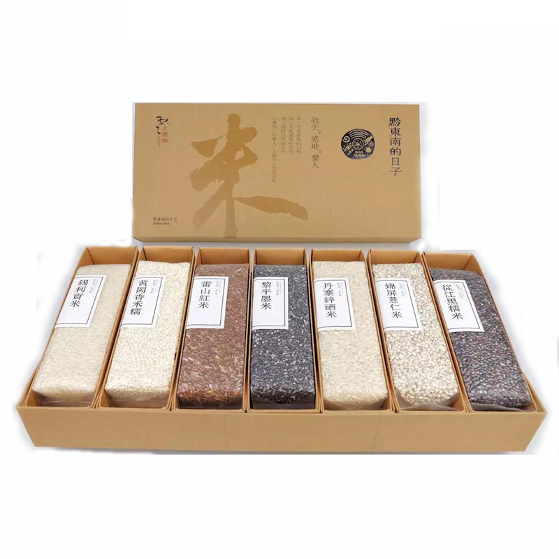 粗朴稻米礼盒,珍惜谷物,七种味道