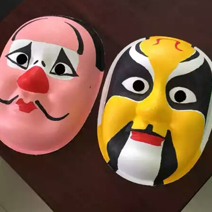 diy彩绘白色京剧面具 手绘脸谱 cl-mg-xb (上海仓库)