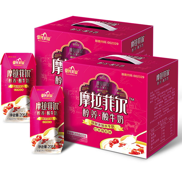 【母亲节为爱放价】摩拉菲尔醇养酸牛奶(红枣枸杞味)205克x12盒/2件