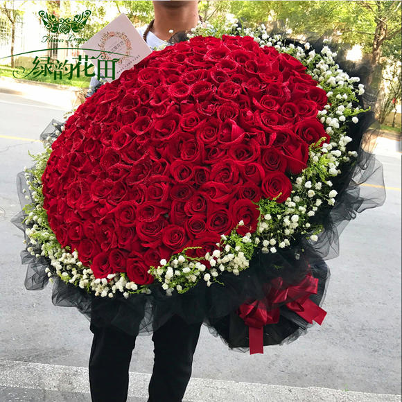 199朵玫瑰巨型花束-520情人节送女朋友老师爱