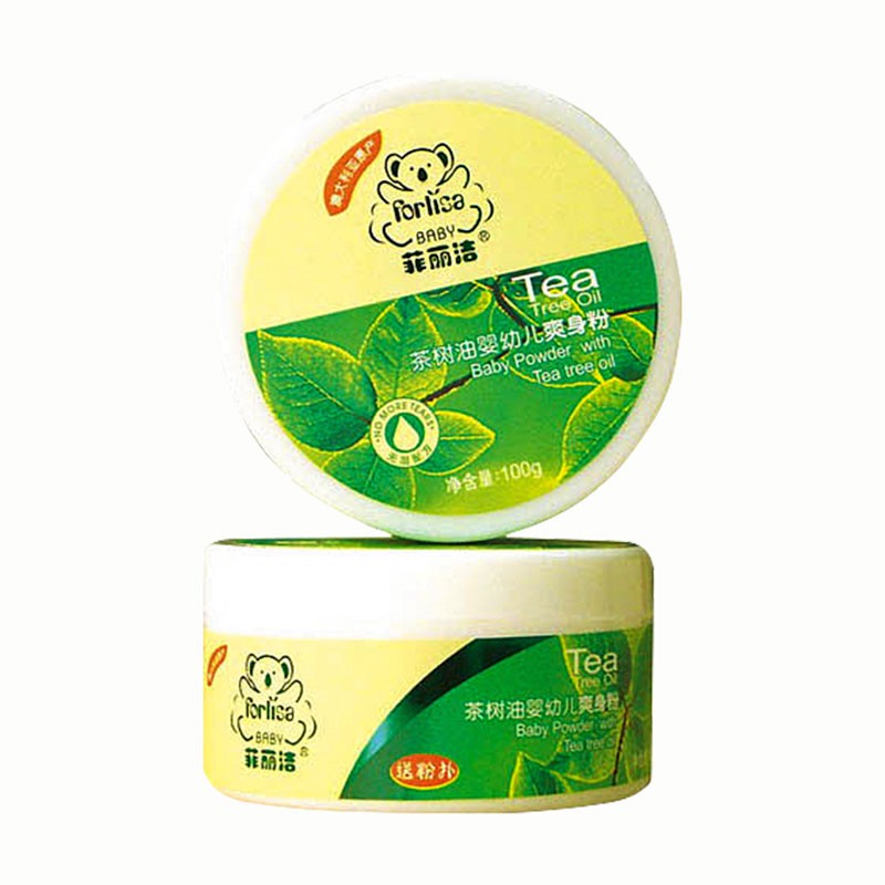 菲丽洁 茶树油婴幼儿爽身粉 100克