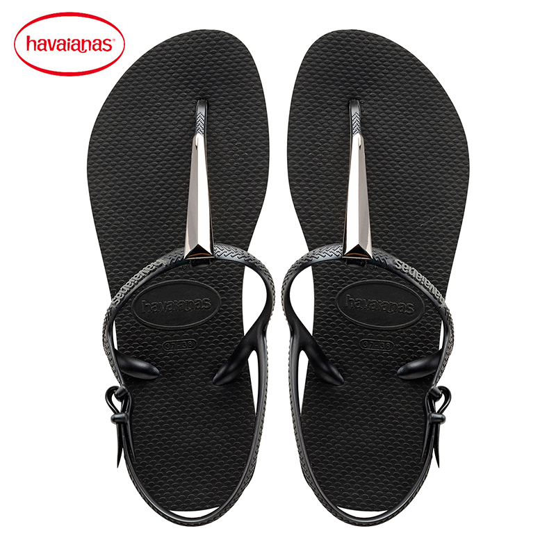 havaianas新品2018巴西女鞋凉鞋freedom maxi黑色人字拖鞋哈瓦那