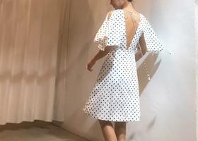 Atelier Miss Lu / Muriel-波点挖肩露背连身裙