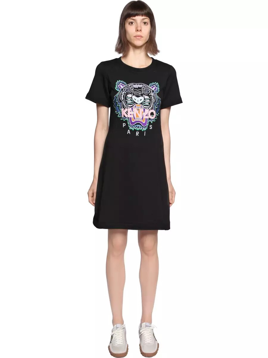 黑色和粉色,kenzo3000多的正品～看衣识人~精致立体高密度刺绣短袖