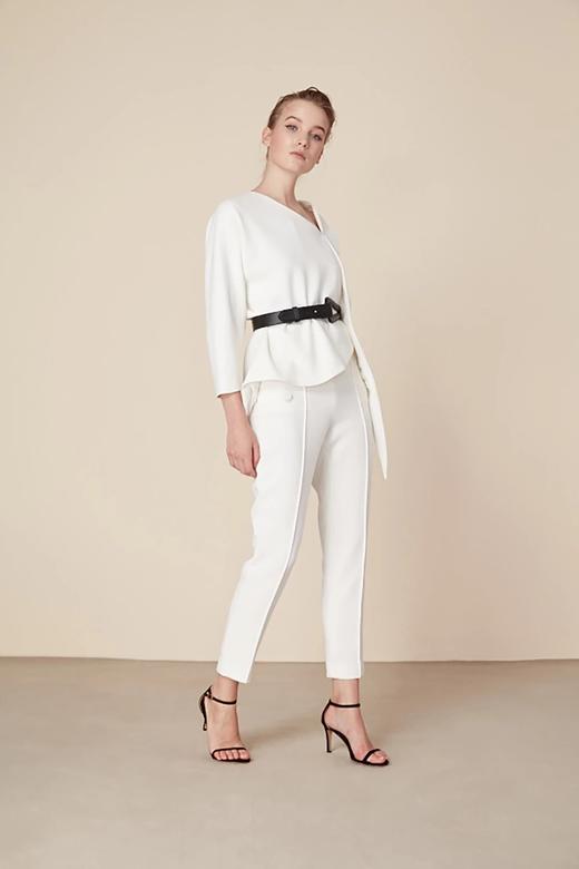 AtelierMissLu/ Nelly-白色修身九分裤 商品图1