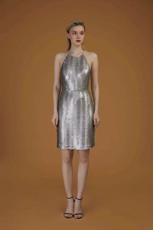 Atelier Miss Lu/ Mona-银色亮片露背小礼服 商品图3