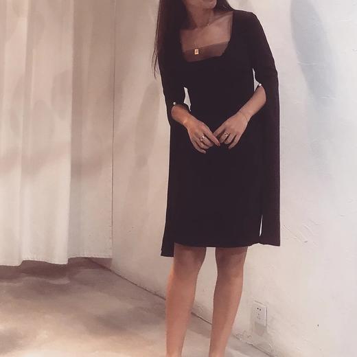 Atelier Miss Lu / Theresa-黑色超长水袖连身裙 商品图4