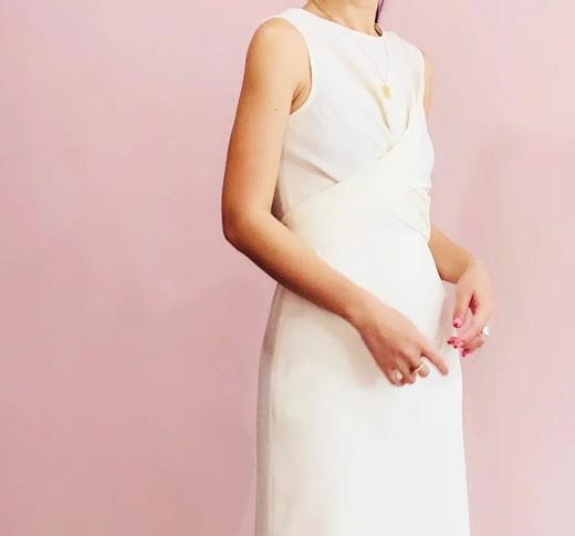 Atelier Miss Lu / Taylor-白色腰间交叉系带连身裙 商品图1