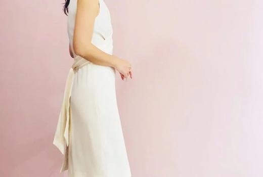 Atelier Miss Lu / Taylor-白色腰间交叉系带连身裙 商品图3