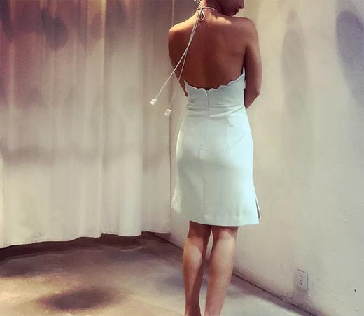 Atelier Miss Lu/Cara-薄荷绿扇贝边挂脖连身裙 商品图2