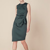 AtelierMissLu/Bridget- 墨绿腰间褶饰连身裙 商品缩略图0