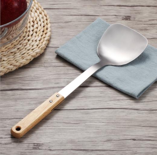 【铲勺】厨房木柄不锈钢锅铲不烫手炒菜铲子汤勺勺子漏铲粥勺漏勺厨具炊具 商品图3