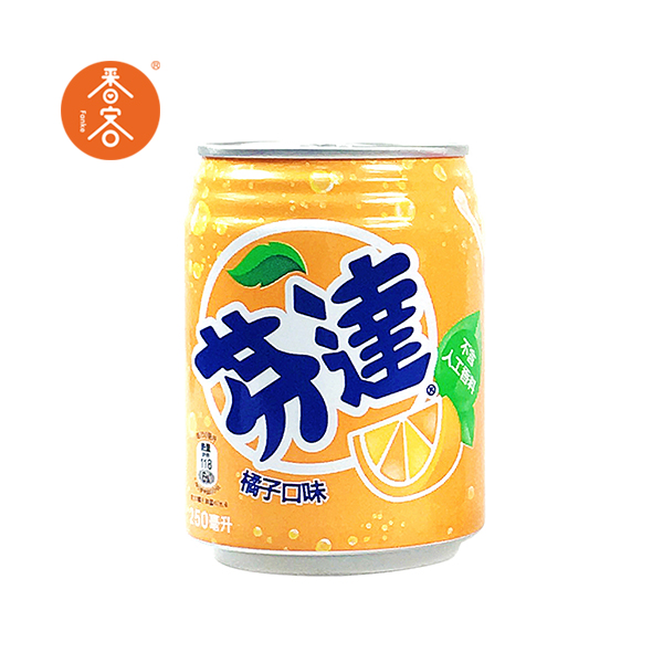 台湾芬达橘子口味汽水250ml