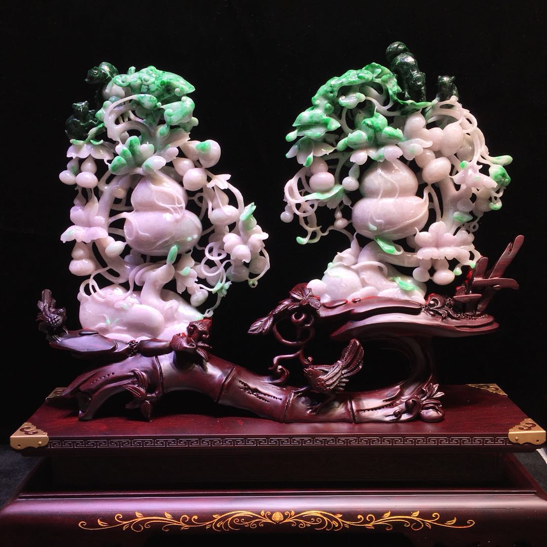 【60396】翡翠"千秋万代"精品摆件