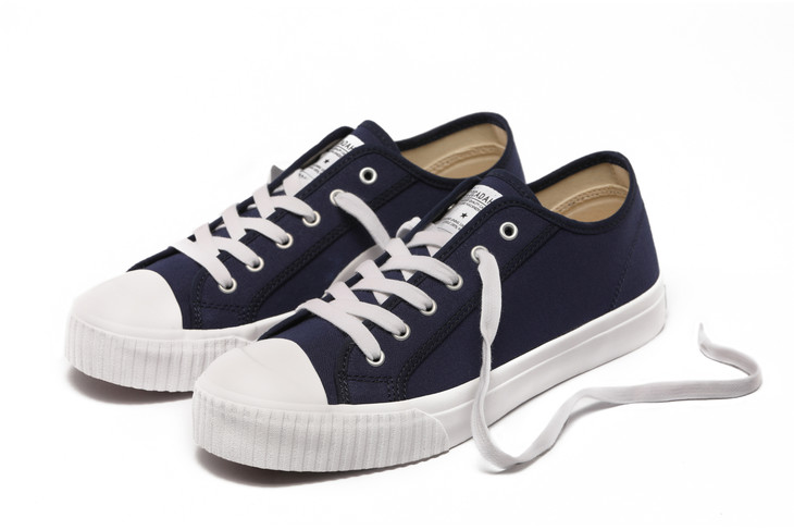 cicadahood日本冈山帆布低帮硫化鞋 海军蓝款