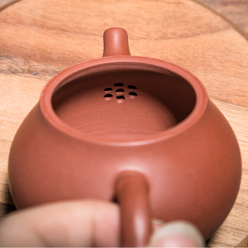 俊合丨潮州手拉壶 君子壶 朱泥 作者佘小亮 130ml