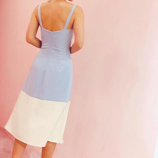 AtelierMissLu / Kay-水蓝拼色吊带裙 商品图4
