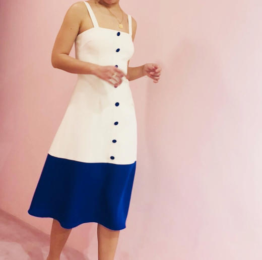 AtelierMissLu / Kay-宝蓝拼色吊带裙 商品图2