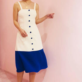 AtelierMissLu / Kay-宝蓝拼色吊带裙