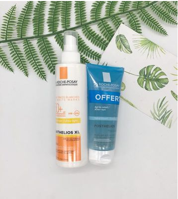 理肤泉安得利特护清爽防晒喷雾spf50 200ml送晒后修复