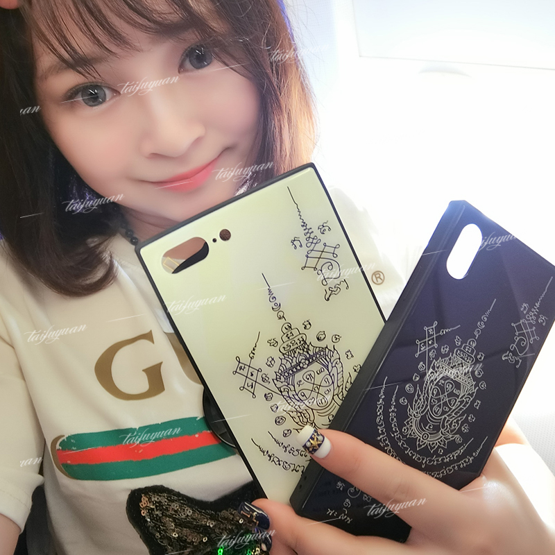 【阿赞措喇 娜娜通天神手机壳】--蓝光钢化玻璃 娜